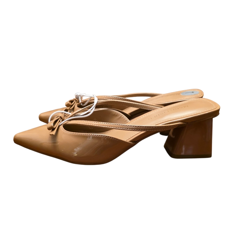Marc Fisher Tan Women's Block Heel Mule Pumps Sizes Left 6.5, 7, 8 - Picture 2 of 11